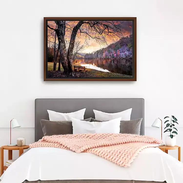 Canvas Art-Kirklands Home The Quiet of Sunset Walnut Framed Canvas Art Print