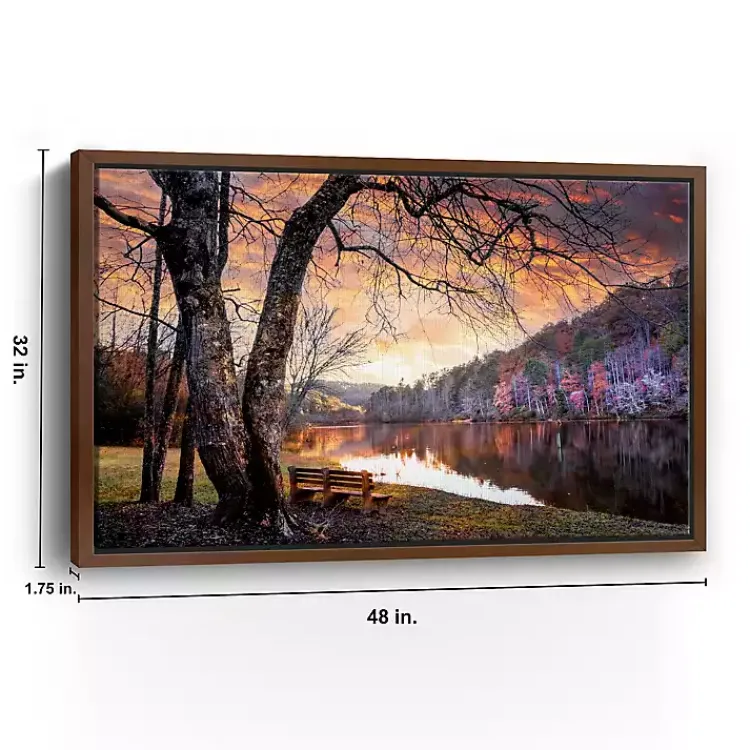 Canvas Art-Kirklands Home The Quiet of Sunset Walnut Framed Canvas Art Print