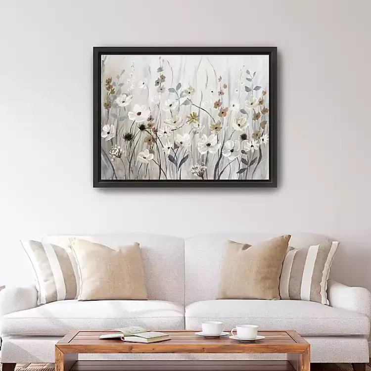 Canvas Art-Kirklands Home Misty Meadow Black Framed Canvas Art Print