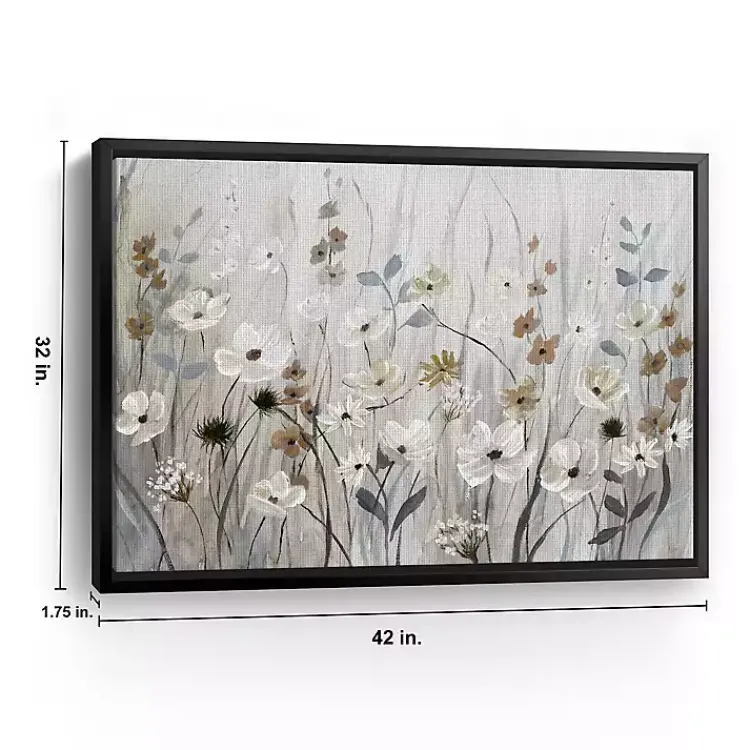 Canvas Art-Kirklands Home Misty Meadow Black Framed Canvas Art Print