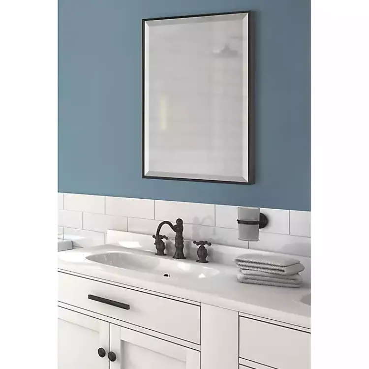 Decorative Mirrors-Kirklands Home Black Ryder Wall Mirror