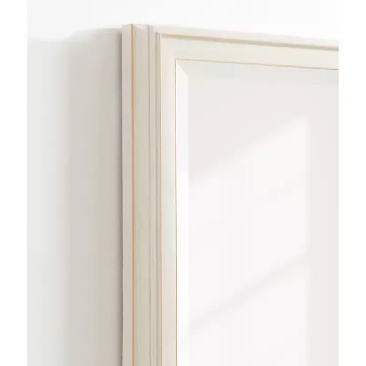 Decorative Mirrors-Kirklands Home White Oakhurst Rectangle Wall Mirror, 30 in.