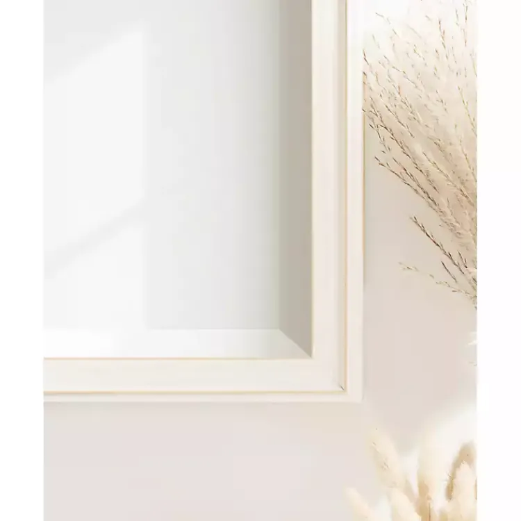 Decorative Mirrors-Kirklands Home White Oakhurst Rectangle Wall Mirror, 30 in.