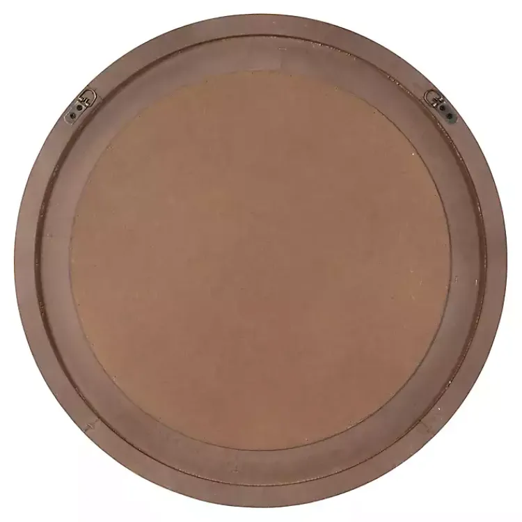 Decorative Mirrors-Kirklands Home Round Natural Rattan Wall Mirror