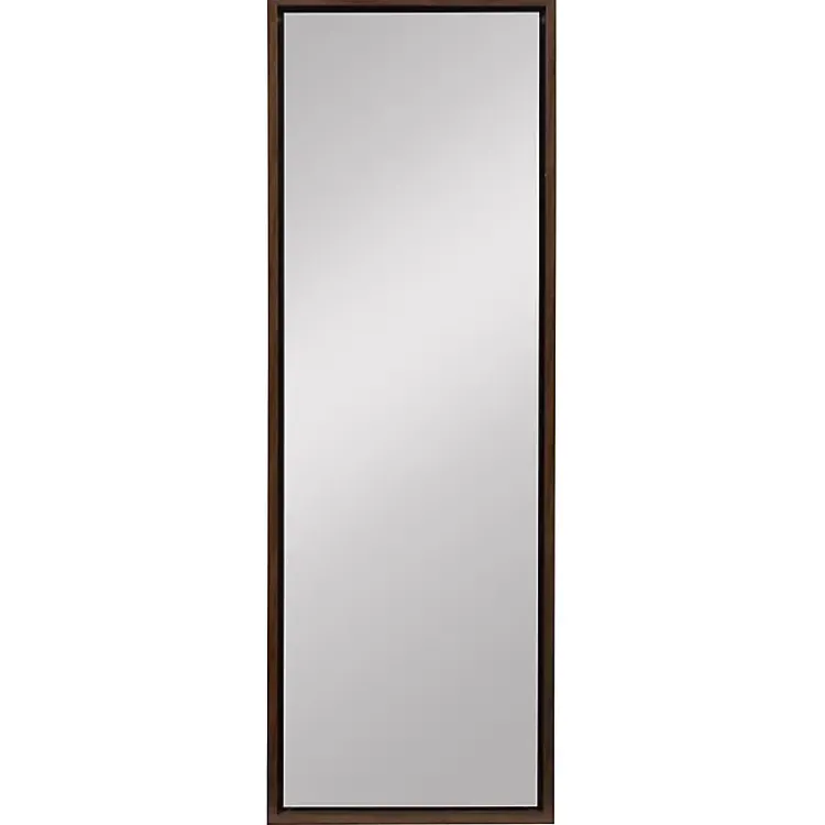 Decorative Mirrors-Kirklands Home Walnut Evans Wood Panel Wall Mirror