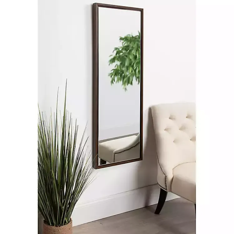 Decorative Mirrors-Kirklands Home Walnut Evans Wood Panel Wall Mirror