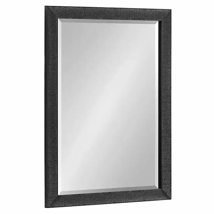 Decorative Mirrors-Kirklands Home Black Reyna Rectangle Wall Mirror