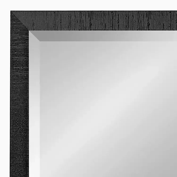 Decorative Mirrors-Kirklands Home Black Reyna Rectangle Wall Mirror