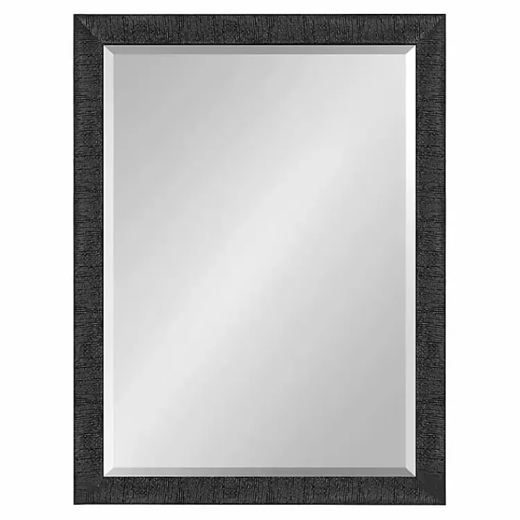 Decorative Mirrors-Kirklands Home Black Reyna Rectangle Wall Mirror