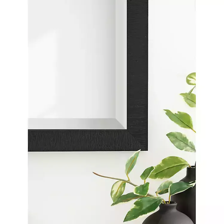 Decorative Mirrors-Kirklands Home Black Reyna Rectangle Wall Mirror