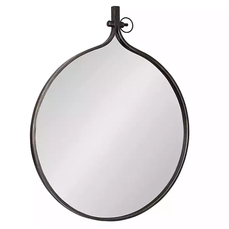 Decorative Mirrors-Kirklands Home Bronze Metal Antique Round Wall Mirror