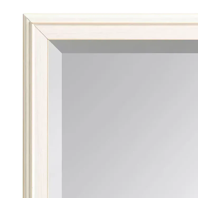 Decorative Mirrors-Kirklands Home White Oakhurst Rectangle Wall Mirror, 36 in.
