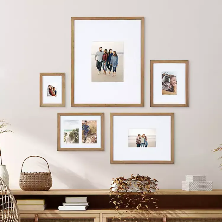 Gallery Wall Frames-Kirklands Home Natural Wood 5-pc. Gallery Wall Picture Frame Set