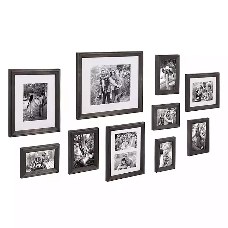 Gallery Wall Frames-Kirklands Home Wood 10-pc. Gallery Wall Picture Frame Set Gray