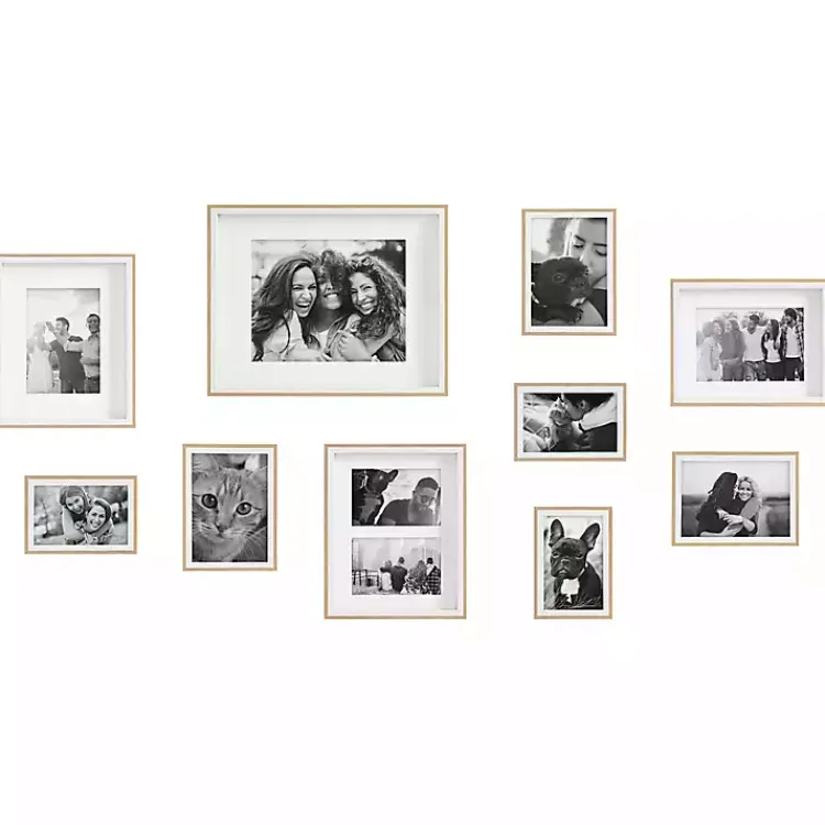 Gallery Wall Frames-Kirklands Home Natural and White 10-pc. Gallery Wall Frame Set