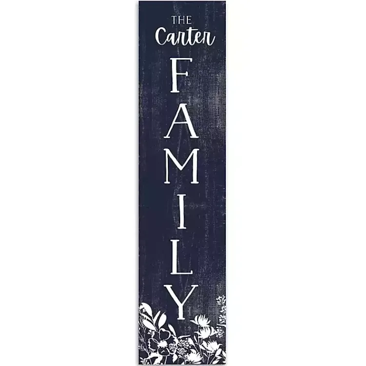 Garden Decor-Kirklands Home and White Floral Personalized Porch Board Blue