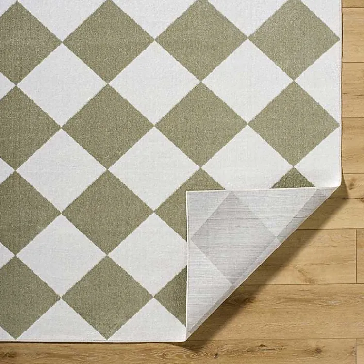 Area Rugs-Kirklands Home Warm Gray Checkered Area Rug, 6x9