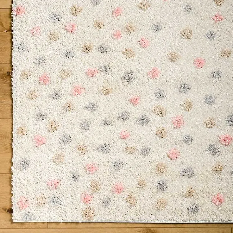 Area Rugs-Kirklands Home Plush Multicolor Dotted Area Rug, 6x9