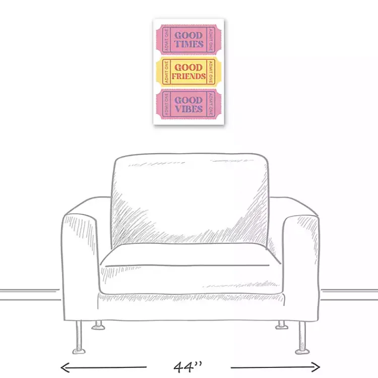 Wall Quotes & Signs-Kirklands Home Good Vibes Ticket Stub Canvas Art Print