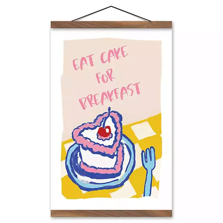 Wall Quotes & Signs-Kirklands Home Eat Cake for Breakfast Hanging Wall Sign