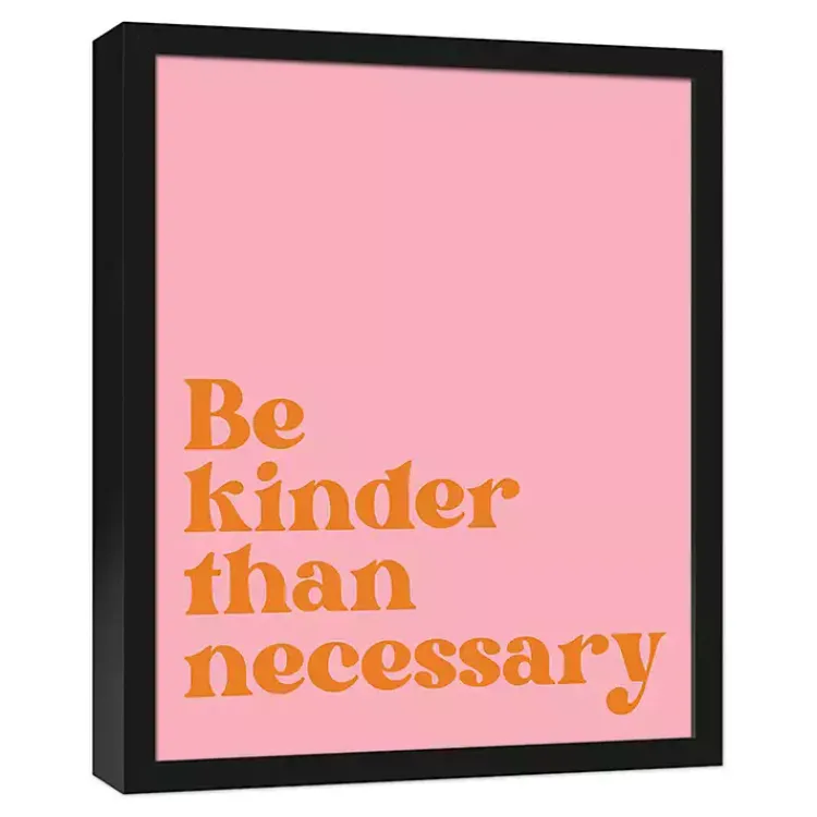 Wall Quotes & Signs-Kirklands Home Be Kinder Than Necessary Framed Canvas Art Print