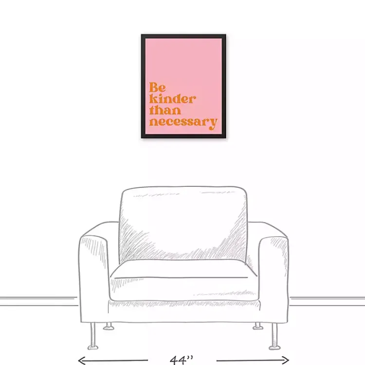 Wall Quotes & Signs-Kirklands Home Be Kinder Than Necessary Framed Canvas Art Print