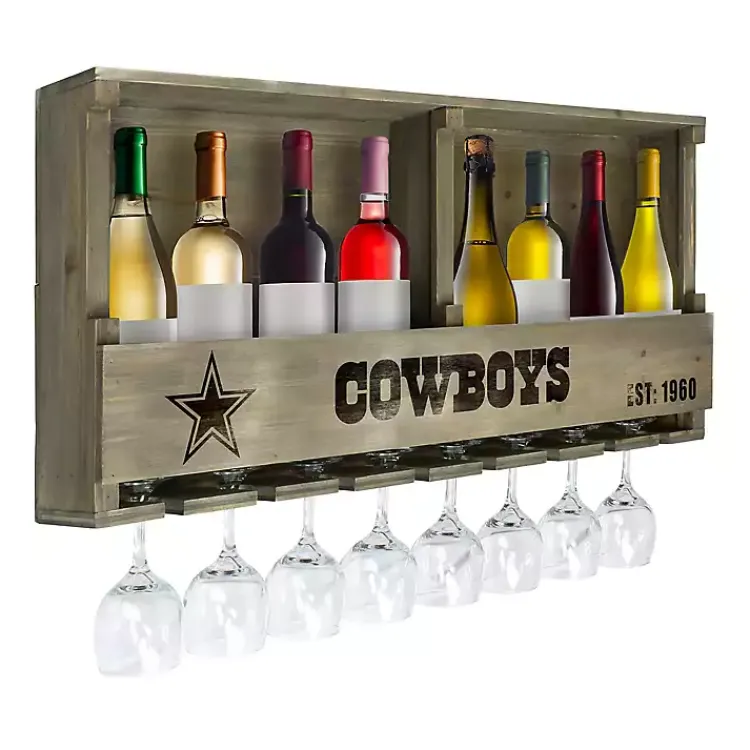 Shelves-Kirklands Home Dallas Cowboys Reclaimed Wood Bar Shelf Gray