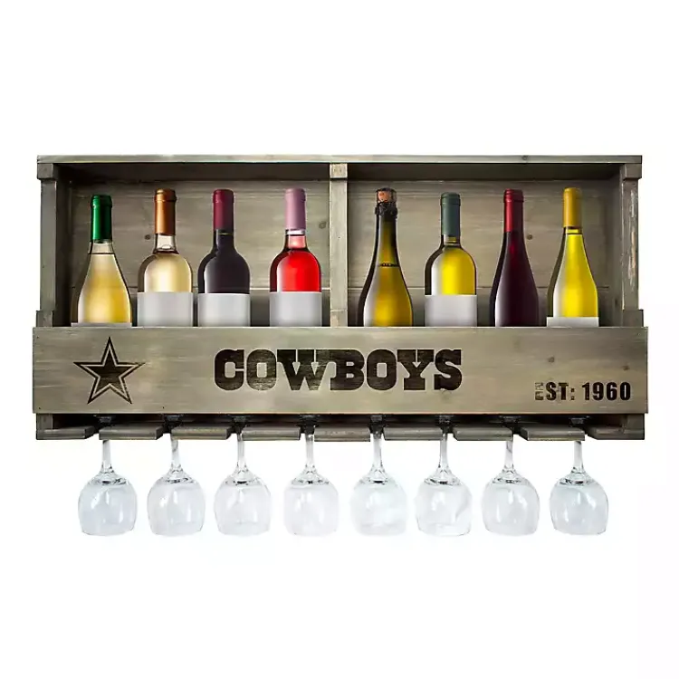 Shelves-Kirklands Home Dallas Cowboys Reclaimed Wood Bar Shelf Gray