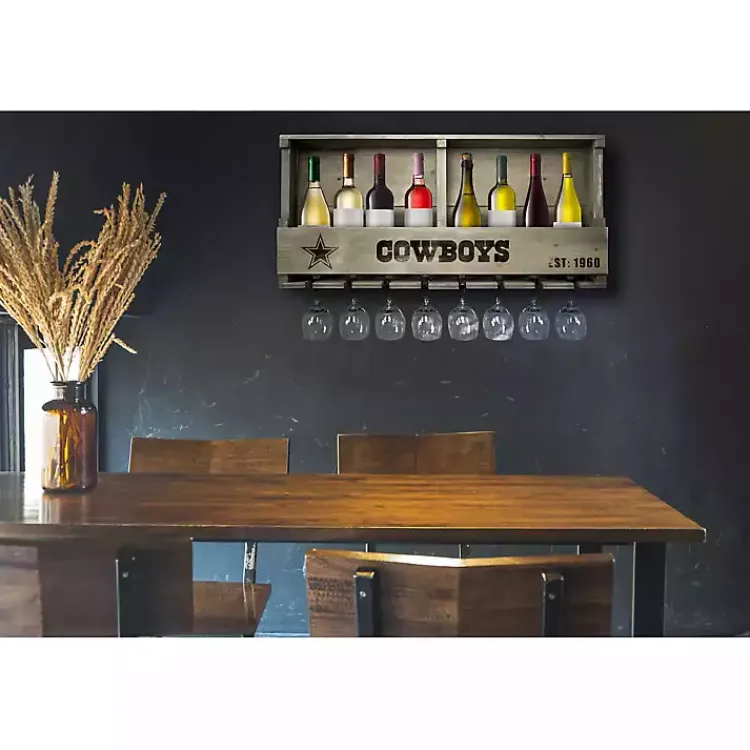 Shelves-Kirklands Home Dallas Cowboys Reclaimed Wood Bar Shelf Gray