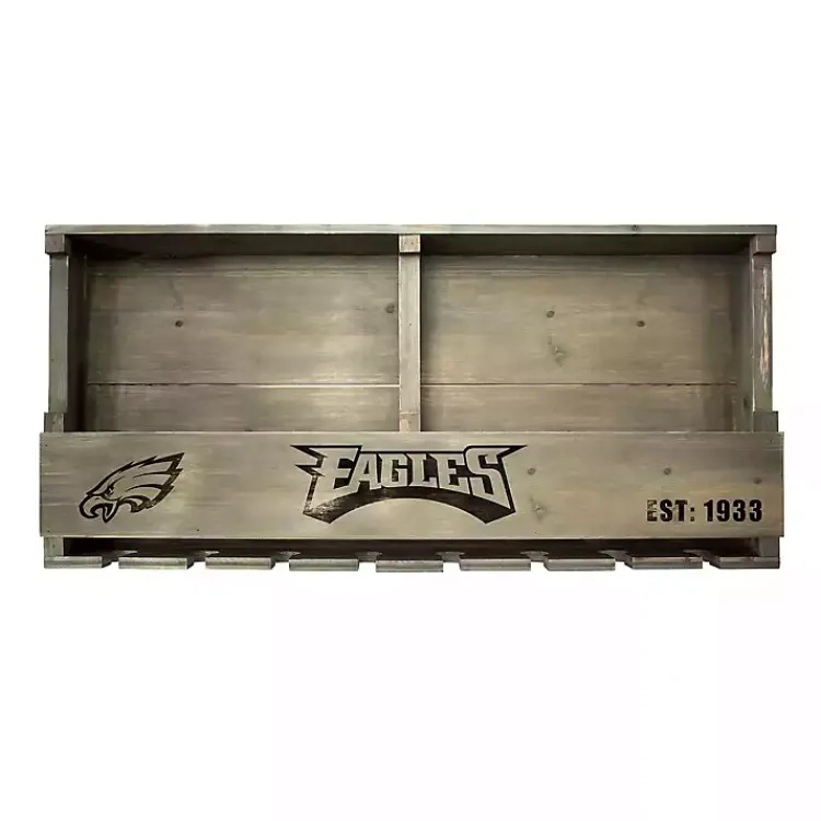 Shelves-Kirklands Home Philadelphia Eagles Reclaimed Wood Bar Shelf Gray