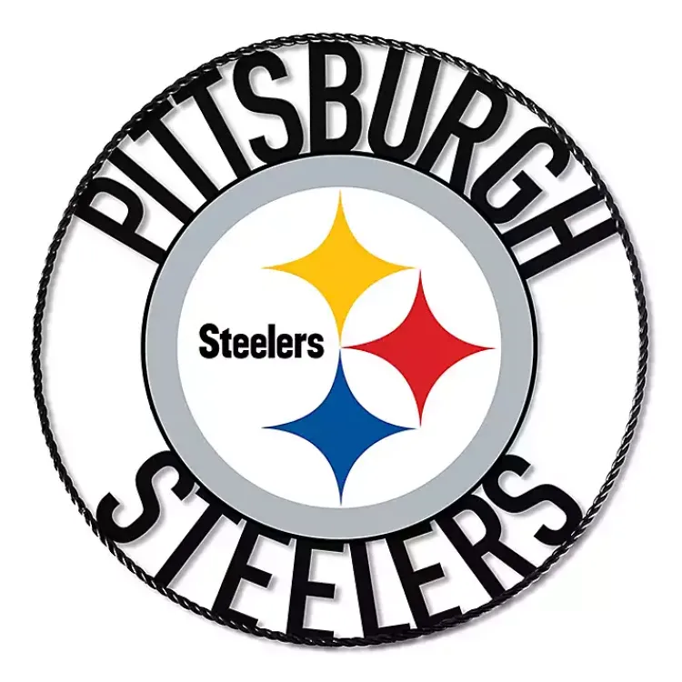 Wall Plaques-Kirklands Home NFL Pittsburgh Steelers Wrought Iron Wall Plaque