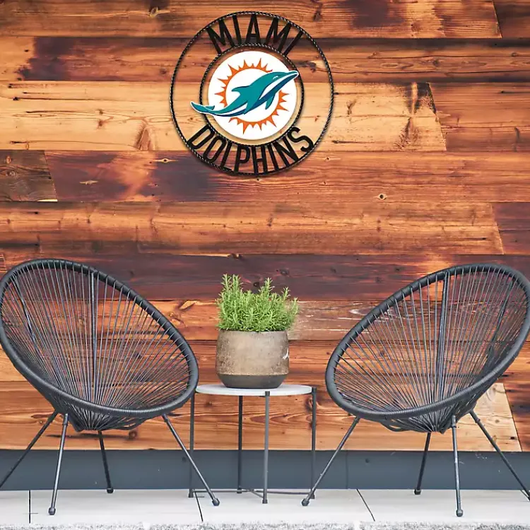Wall Plaques-Kirklands Home NFL Miami Dolphins Wrought Iron Wall Plaque