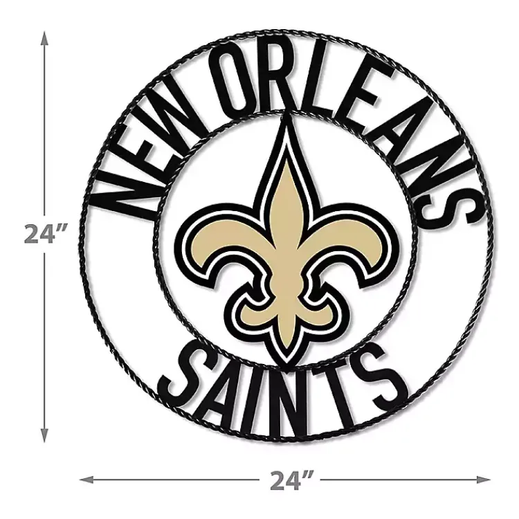 Wall Plaques-Kirklands Home NFL New Orleans Saints Wrought Iron Wall Plaque