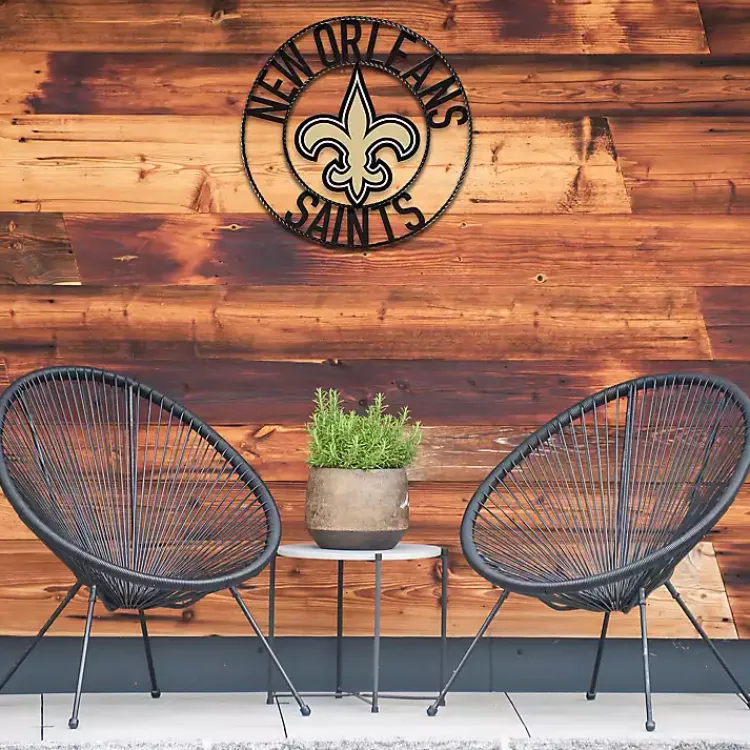 Wall Plaques-Kirklands Home NFL New Orleans Saints Wrought Iron Wall Plaque
