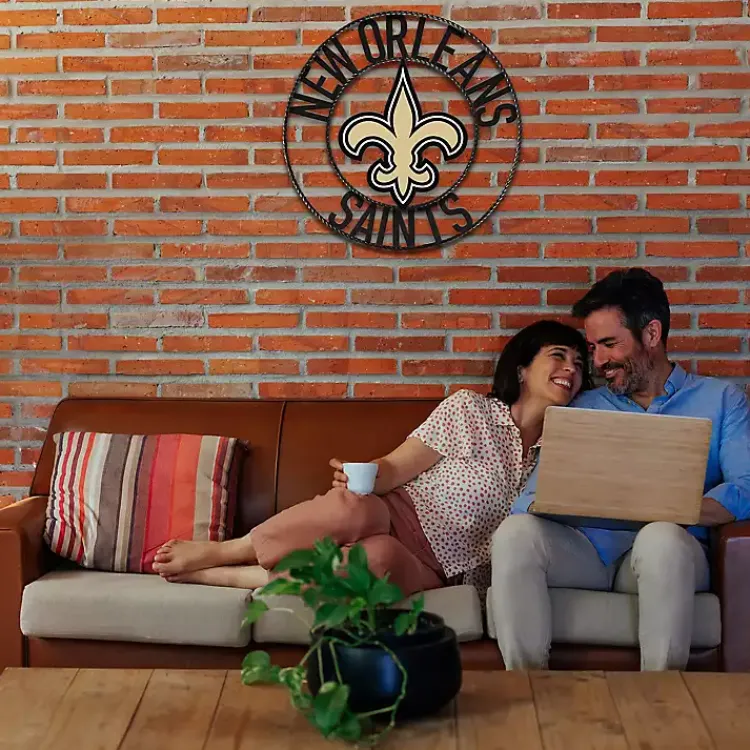 Wall Plaques-Kirklands Home NFL New Orleans Saints Wrought Iron Wall Plaque