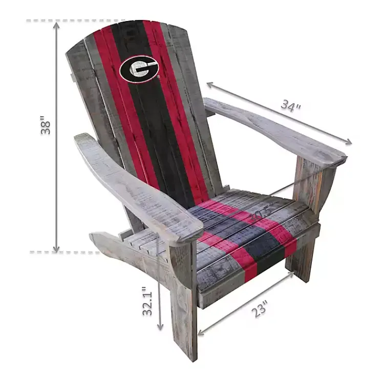 Outdoor Seating-Kirklands Home University of Georgia Adirondack Outdoor Chair Brown