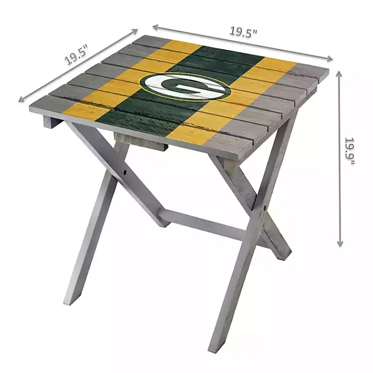 Outdoor Tables-Kirklands Home Green Bay Packers Folding Outdoor Table Brown