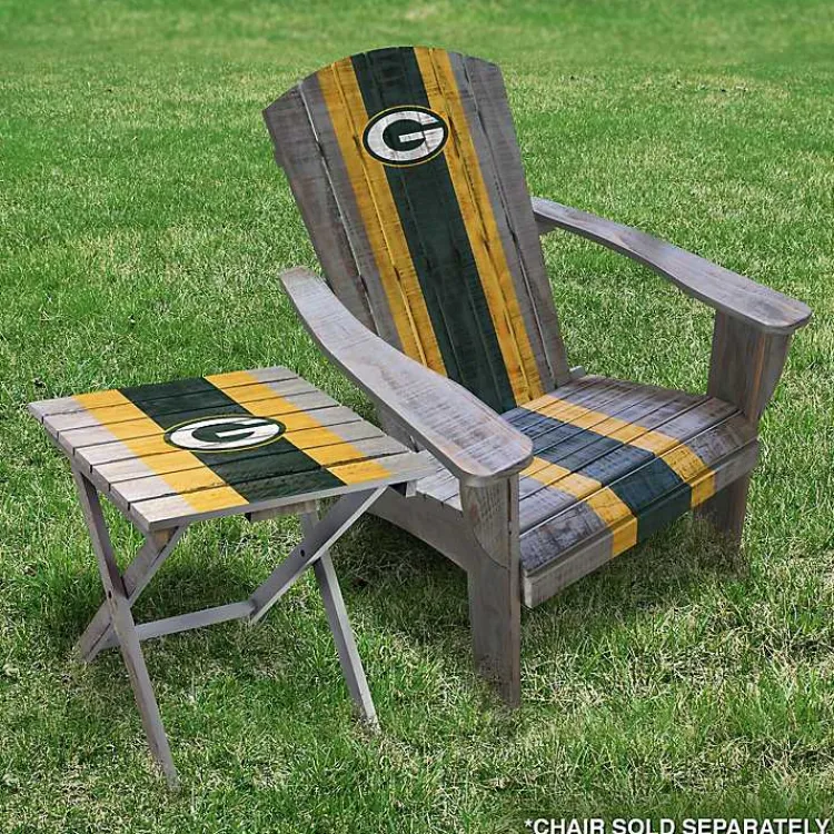 Outdoor Tables-Kirklands Home Green Bay Packers Folding Outdoor Table Brown