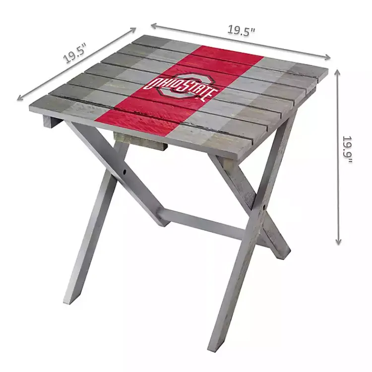Outdoor Tables-Kirklands Home Ohio State University Folding Outdoor Table Brown