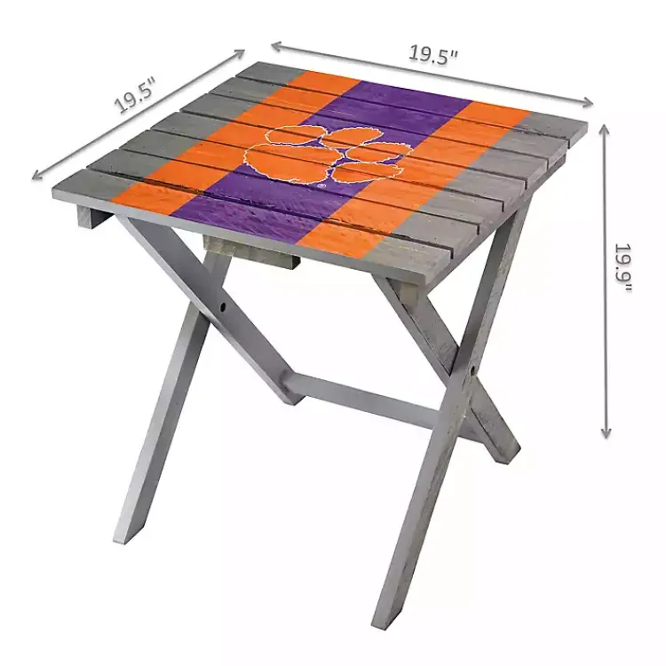 Outdoor Tables-Kirklands Home Clemson University Folding Outdoor Table Brown