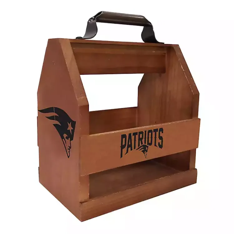 Outdoor Dining-Kirklands Home New England Patriots Wooden Condiment Caddy