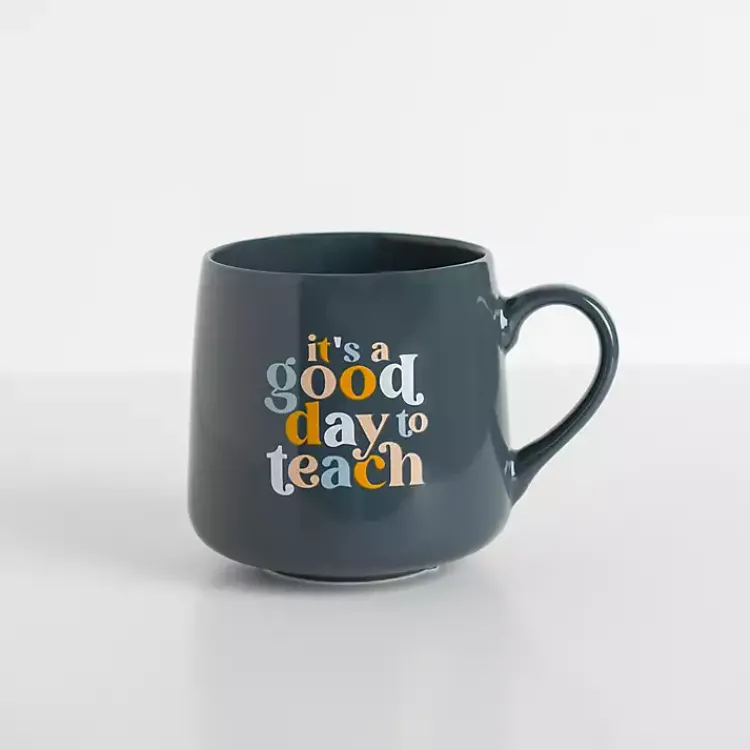 Glassware & Drinkware-Kirklands Home Good Day Teacher Mug Blue