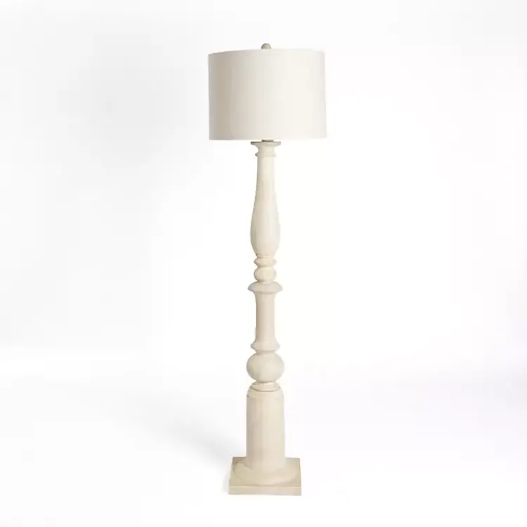 Floor Lamps-Kirklands Home Spindle Charlotte Floor Lamp Ivory