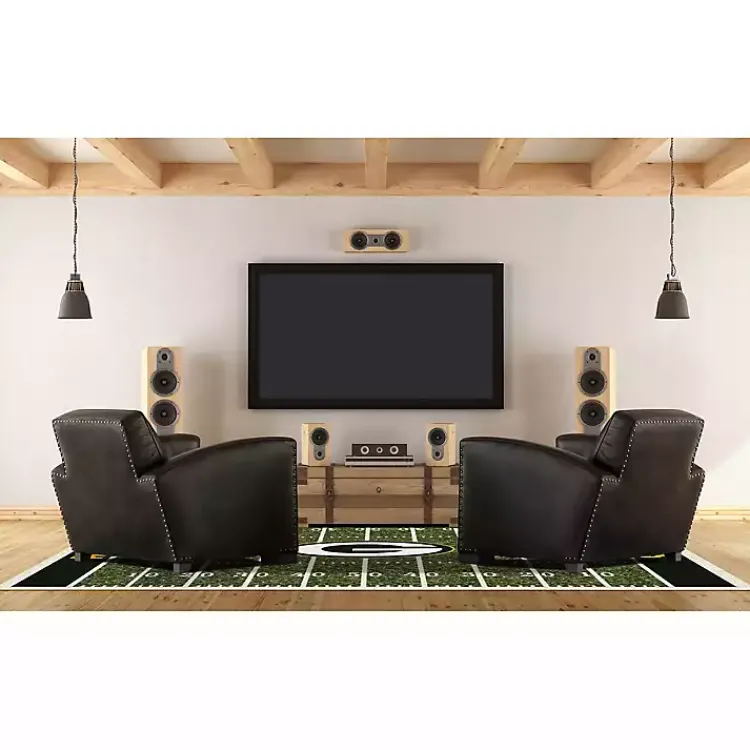 Area Rugs-Kirklands Home NFL Green Bay Packers Home Field Area Rug, 6x8