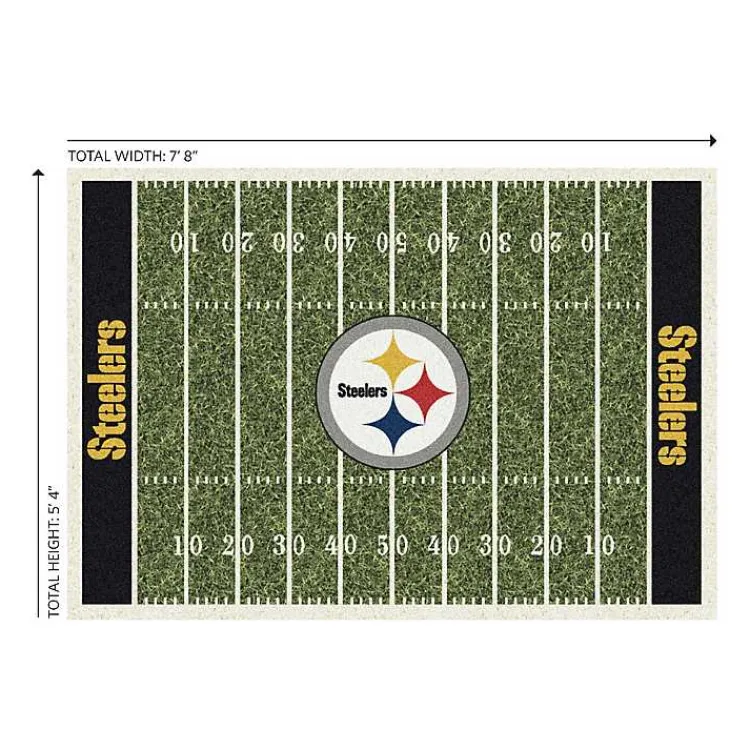 Area Rugs-Kirklands Home NFL Pittsburgh Steelers Home Field Area Rug, 6x8