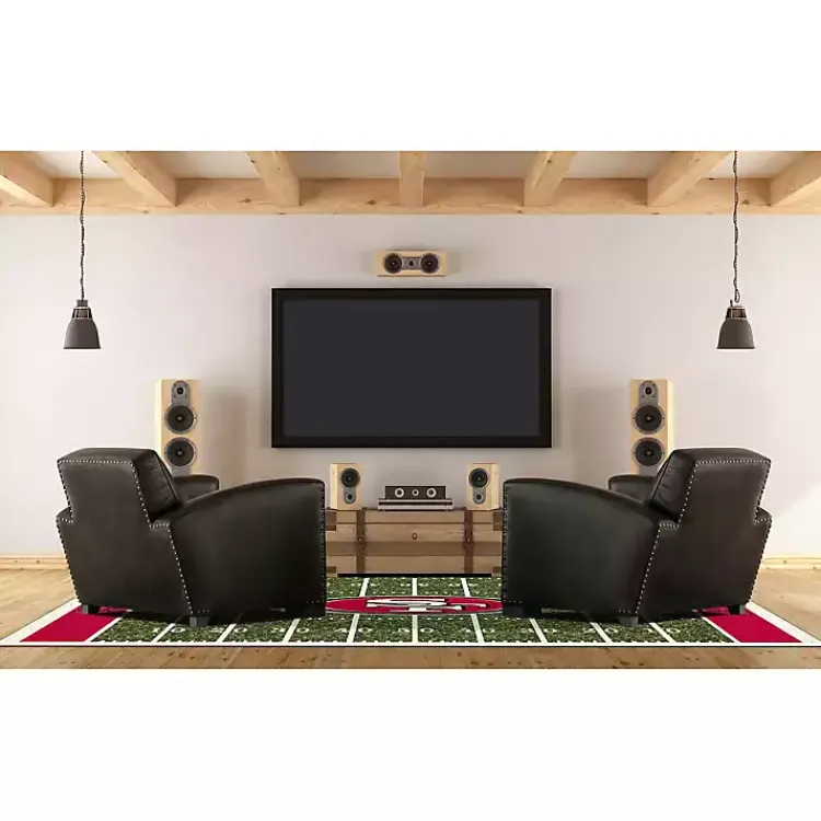 Area Rugs-Kirklands Home NFL San Francisco 49ers Home Field Area Rug, 6x8