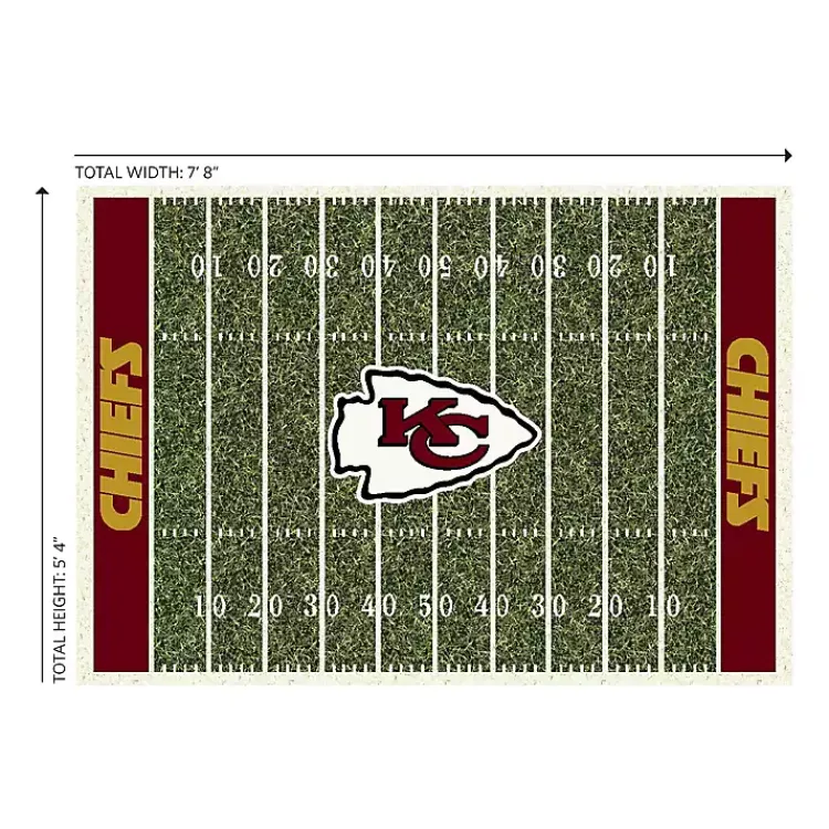 Area Rugs-Kirklands Home NFL Kansas City Chiefs Home Field Area Rug, 6x8