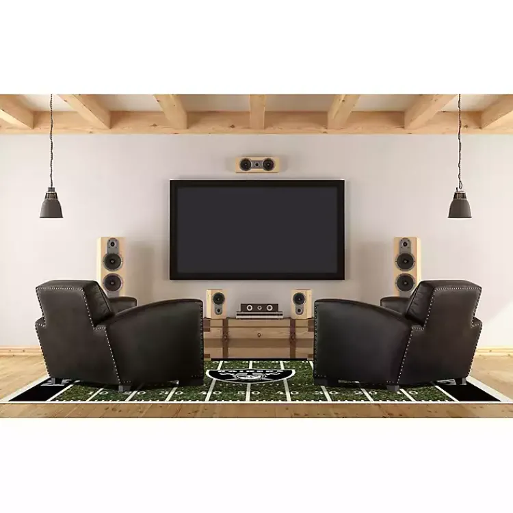 Area Rugs-Kirklands Home NFL Las Vegas Raiders Home Field Area Rug, 6x8