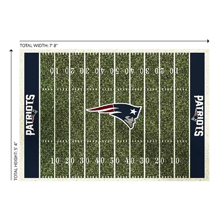 Area Rugs-Kirklands Home NFL New England Patriots Home Field Area Rug, 6x8
