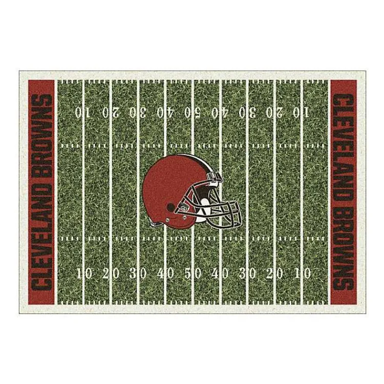 Area Rugs-Kirklands Home Cleveland Browns Home Field Area Rug, 6x8 Green